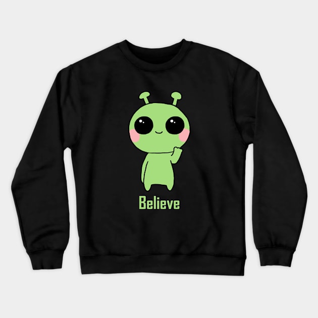 Alien - Believe Dark Crewneck Sweatshirt by karutees